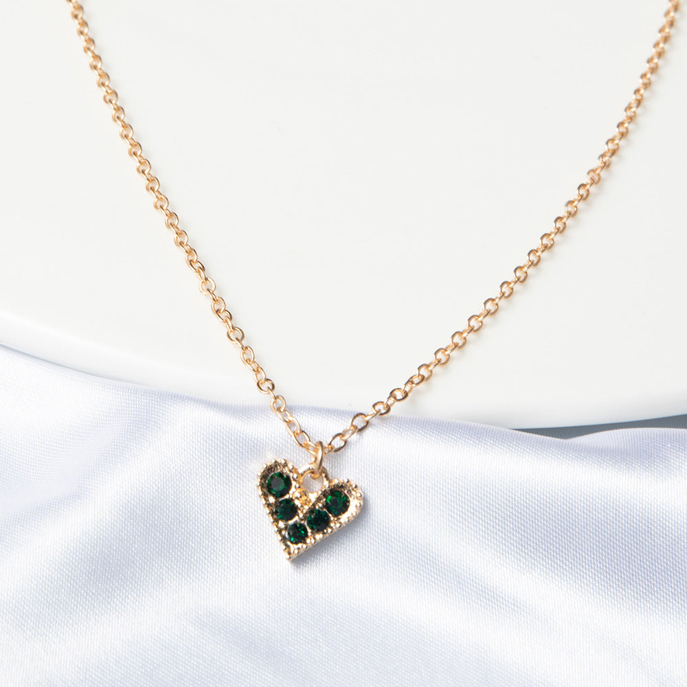 Wholesale Heart Zircon Alloy Necklaces Three-Piece Set